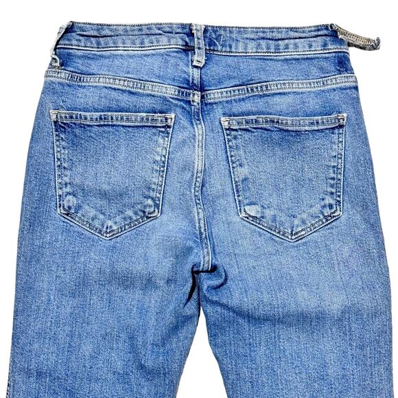 Free People Women’s Jeans size 25 Skinny High Rise Ankle Crop Light Wash - Picture 7 of 9